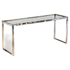Mid-Century After Milo Baughman Chrome Desk
