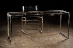 Mid-Century After Milo Baughman Chrome Desk