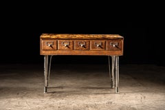 Vintage Card Catalog With Mid Century Legs