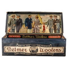 Caja para prendas de Detmer Woolens de principios del siglo XX