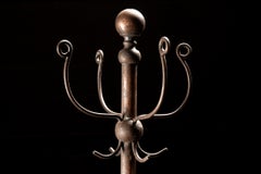 Early 20th Century Copper Barber Shop Coat Rack in Black