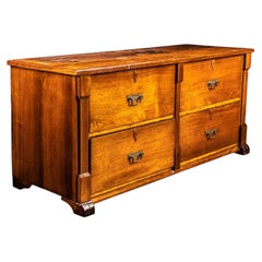Antique 4-Drawer Wooden Lowboy Dresser