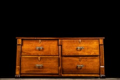 Antique 4-Drawer Wooden Lowboy Dresser