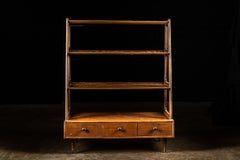 MCM Oak Open-Back Bookcase