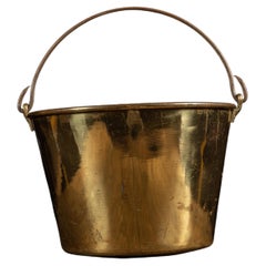 1866 Patent Brass Water Pail with Iron Bail Handle by Hayden's