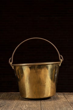 1866 Patent Brass Water Pail with Iron Bail Handle by Hayden's