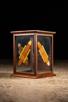 Antique Hav-A-Tampa Glass Mercantile Cigar Display Case