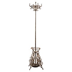 Early 20th Century Japanned Barber Shop Coat Rack