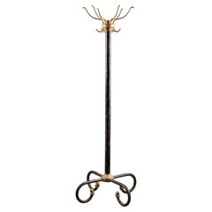 Early 20th Century Bistro Coat Tree in Black and Gold