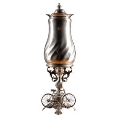 19th Century Silver-Plated Bicycle Trophy