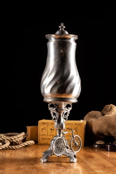 19th Century Silver-Plated Bicycle Trophy