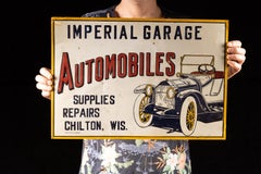 Antique "Imperial Garage" Embossed Tin Sign