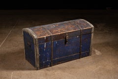 Early American Chest in Navy Blue with Patina