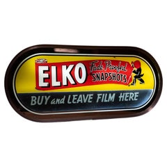 Vintage Elko Fade Proofed Snapshots Lighted ROG Sign