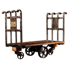 Antique Industrial Restored Machine Cart
