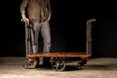 Antique Industrial Restored Machine Cart