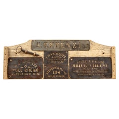 Early American Dairy Company Sign and Stencil Display