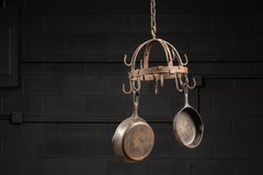 Primitive Wrought Iron Pot Rack