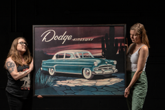 Vintage Dodge Kingsway Export Market Framed Advertising Poster