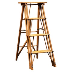 Antique Folding Wooden Ladder Salesman Sample
