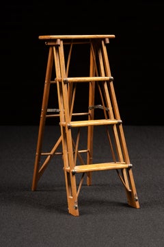 Antique Folding Wooden Ladder Salesman Sample