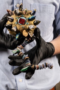 Gregory Warmack “Mr. Imagination” Bottle Cap Flower Talisman Sculpture