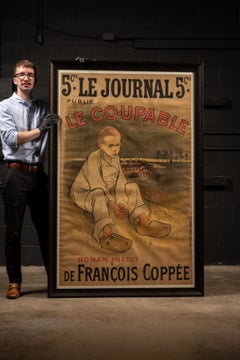 Théophile-Alexandre Steinlen “Le Coupable” Large-Scale Art Nouveau Lithograph
