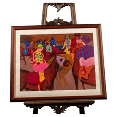 Gustav Likan, « Warming Up », lithographie signée en édition limitée, 1979
