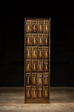 Early 20th Century Industrial Multi-Drawer Steel Cabinet