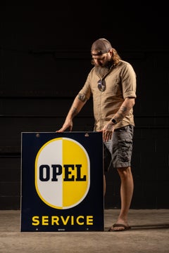 Vintage Opel Service Station DSP Sign