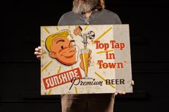 Vintage Sunshine Beer Single-Sided Tin Sign