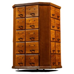 Early Rotating Hardware Cabinet with Pull Drawers