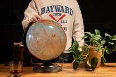 Vintage 12" Lighted Precision Glass Desktop Globe by Replogle