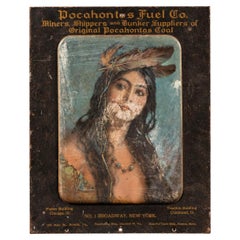 Early 20th Century Embossed Pocahontas Fuel Co. Advertising Sign