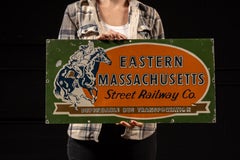 Vintage Painted Metal Railway Advertising Sign
