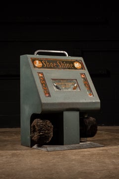 1930s-1940s Falcon Coin-Operated Automated Shoe Shine Machine