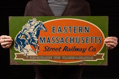 Vintage Painted Metal Railway Advertising Sign