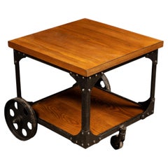 Contemporary Industrial Style Steel Side Table