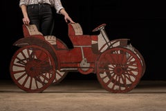 Antique Hand-Painted Wooden Motor Carriage Sign