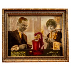 Antique Dragon Smokers Lighted Advertising Sign