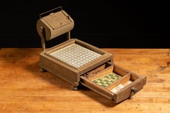 Antique Parker Brothers Lotto Game with Wooden Drum