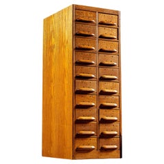 Vintage 20-Drawer Wooden Card Catalog