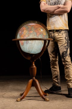 Vintage Lighted 16-Inch Library Globe by Replogle