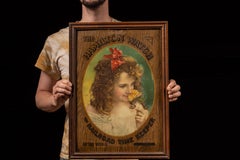 Framed Early 20th Century "Purity" Hamilton Watch Tin Litho Sign