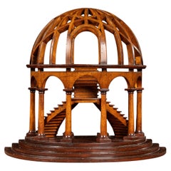 Wooden Observatory Rotunda Architectural Tabletop Model