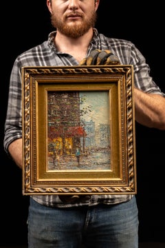 P. G. Tiele Italian Impressionist Cityscape Oil Painting