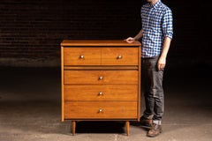 Vintage "Harmony House" Walnut Veneer Lowboy Dresser by Sears-Roebuck