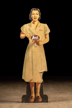 1940s-1950s Jewel Food Stores Painted Plywood Promotional Standee