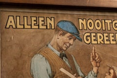 1910s Dutch Nooitgedagt Woodworking Tools Advertising Sign