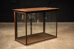 Early 20th Century Large Wood and Glass Mercantile Display Cabinet